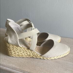 Lauren, Ralph Lauren wedge sandals, size 9.5​